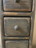 Primitive Wooden 3 Drawer Spice Box 15x4x3 Gray