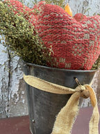 Primitive Valentines Coverlet Hearts In Antique Bundt Mold Gathering 12x10