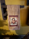 Primitive Decorative Valentines Flour Sac Towel With Picture 28x29