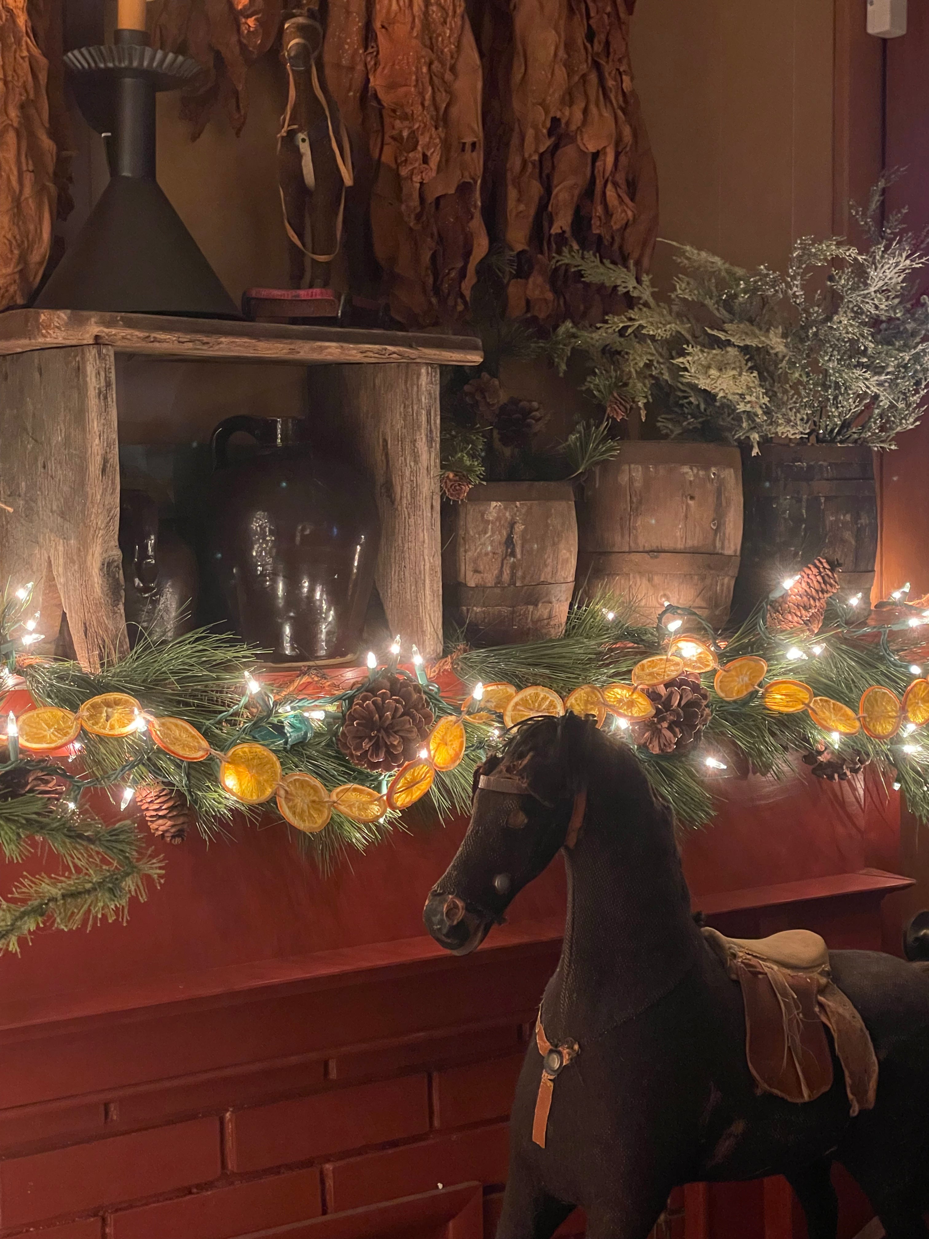 Primitive Dried Orange Slice Garlands 2-6 Foot