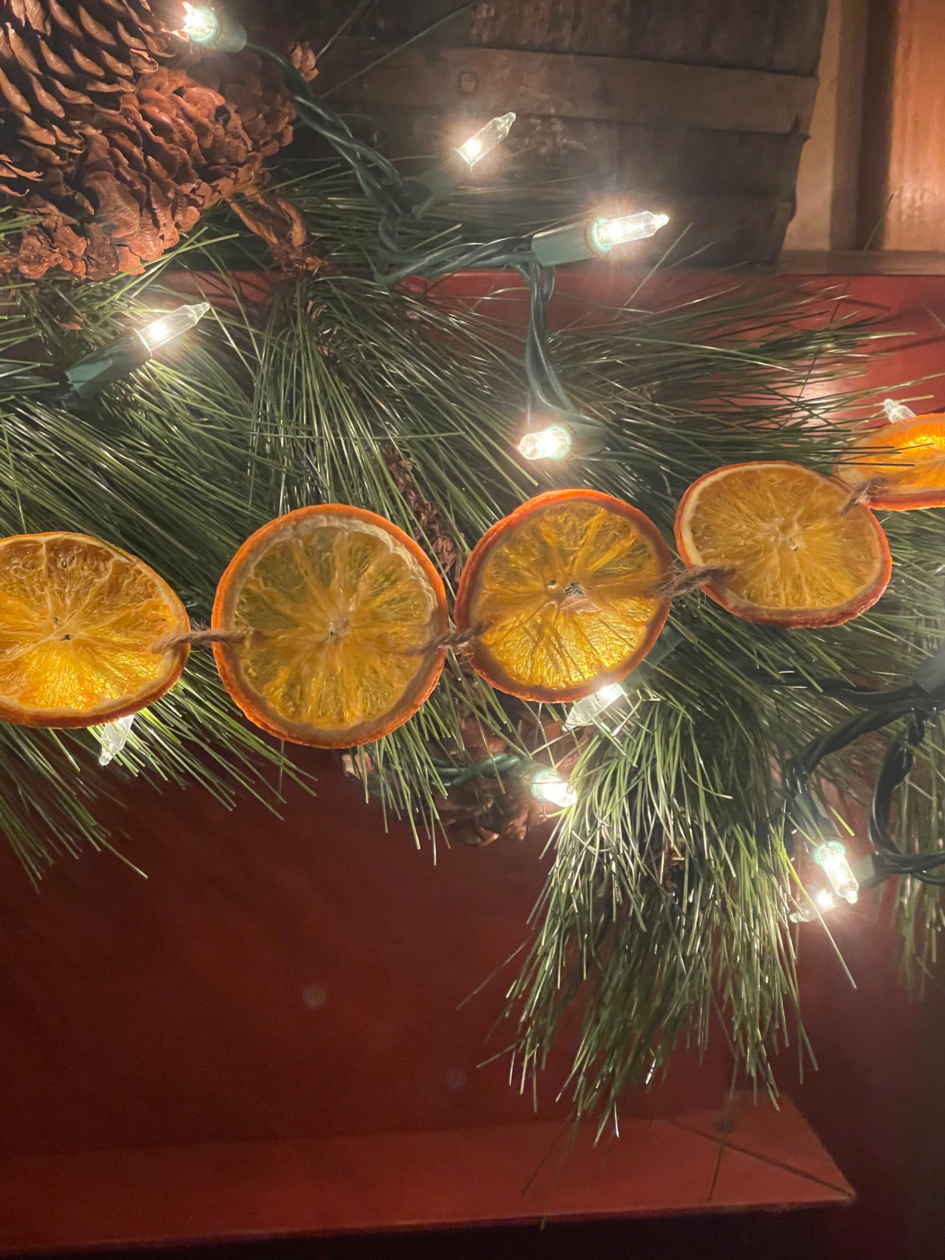 Primitive Dried Orange Slice Garlands 2-6 Foot