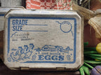 2 Primitive Vintage Egg Carton 8x6