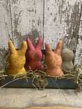 4 Small Primitive Peeps 6x3