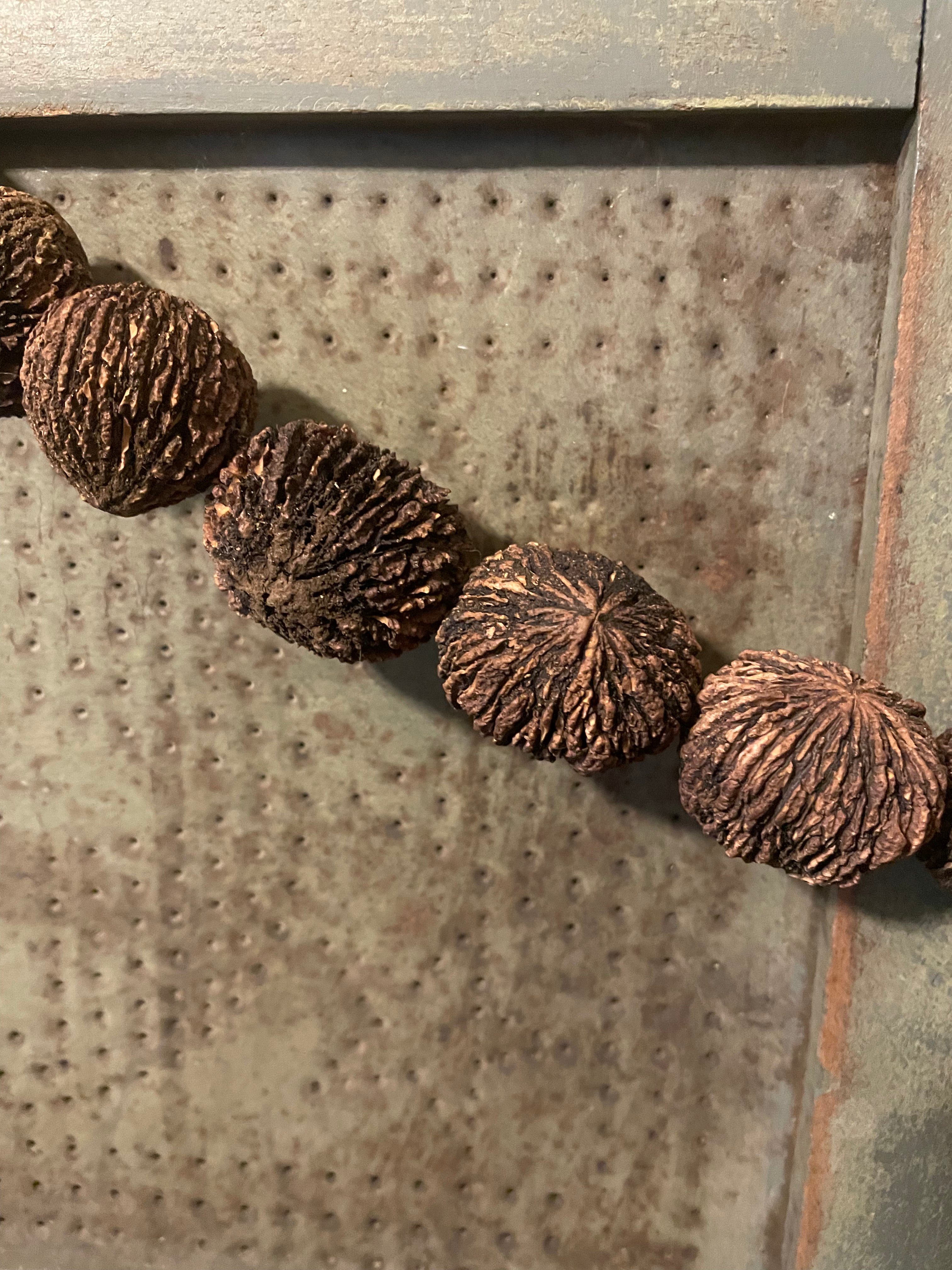 Primitive Black Walnut Garland 24 Inches