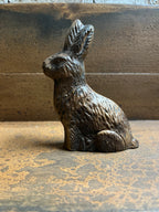 Primitive Small Resin Chocolate Bunny 4x3