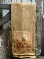 Primitive Decorative Easter Flour Sac Towel With Picture 28x29