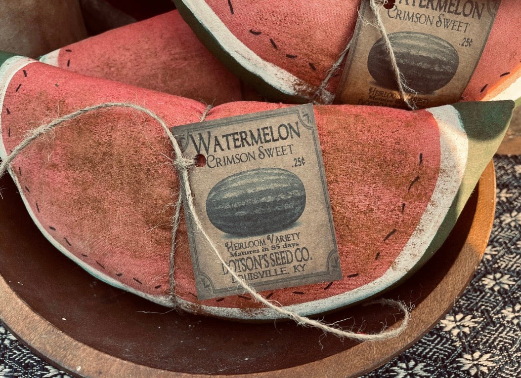Primitive Grungy Watermelon Slice 12x5 Set Of 1, 2 Or 3