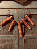 Primitive Corn Cob Black Walnut Garland 15 Inch