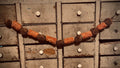 Primitive Corn Cob Black Walnut Garland 22 Inch