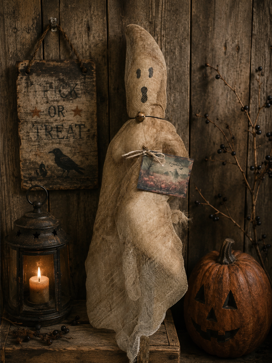Primitive Grungy Ghost Poke 20x7