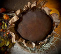 Primitive Grungy Sunflower Head Bowl Filler 12x12