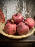 Primitive Whole Dried Pomegranate Bowl Fillers Set of 3, 6 Or 10