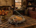 Primitive Pumpkin Pie With Crow 9x5