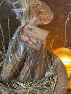 3 Primitive Fall Halloween Blackened Wax Corn Bowl Fillers