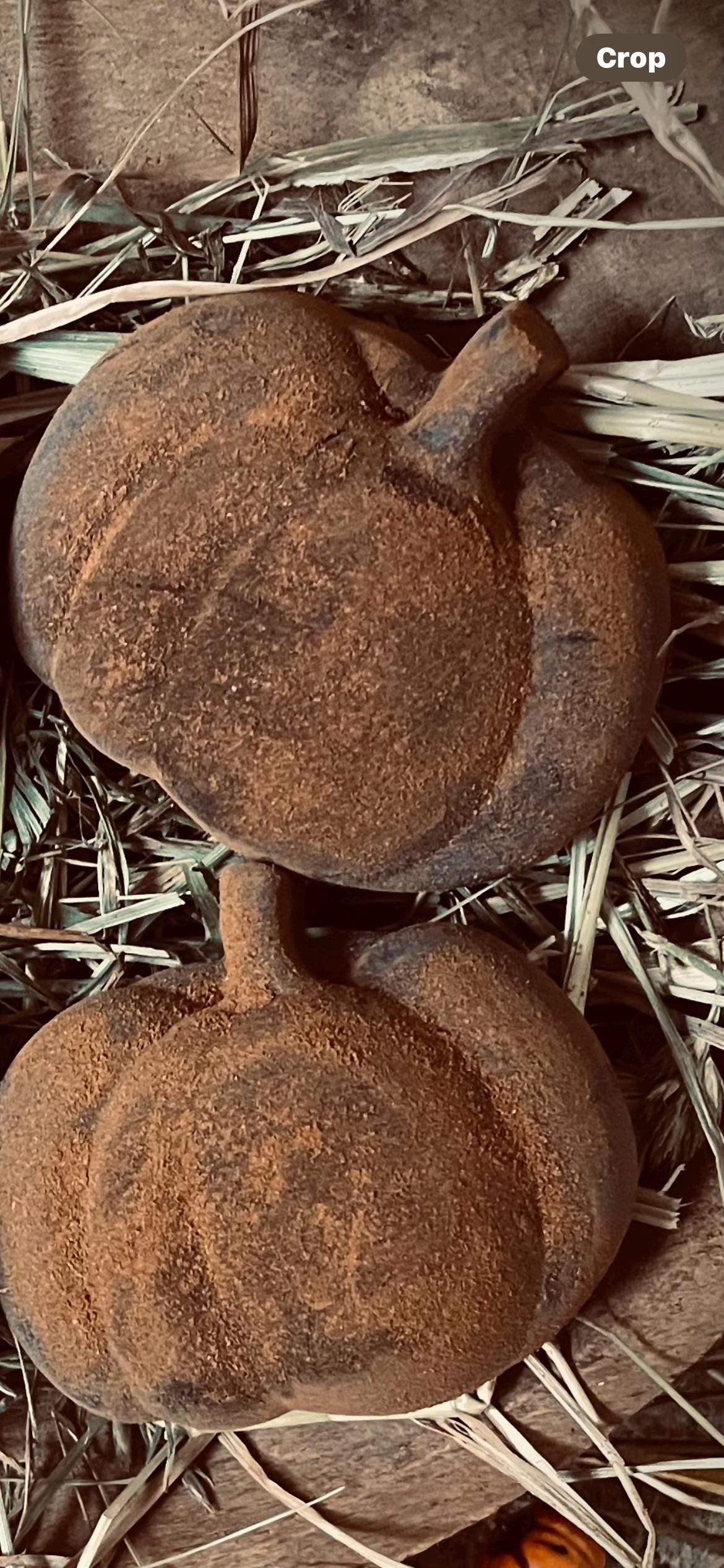 4 Primitive Fall Halloween blackened wax pumpkin Bowl Fillers