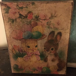 Primitive Easter Grungy Decorative Canvas Print 8x10