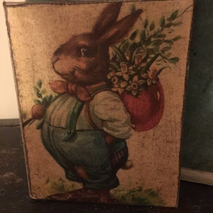 Primitive Easter Grungy Decorative Canvas Print 8x10