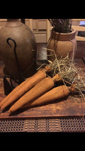 5 Primitive Easter Carrot Bowl Fillers 10x1
