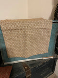 Primitive Coverlet 32 Inch Short Table Runner Mustard/White