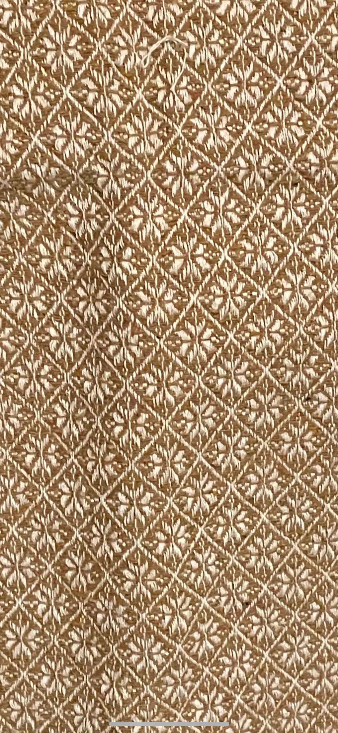 Primitive Coverlet 56 Inch Long Runner Mustard/Tan