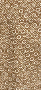 Primitive Coverlet 32 Inch Short Table Runner Mustard/White