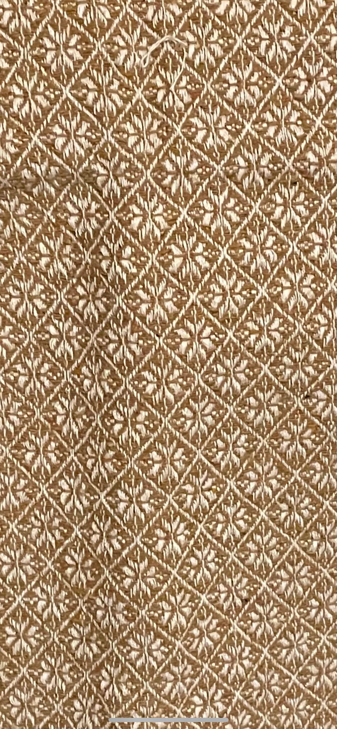Primitive Coverlet 32 Inch Short Table Runner Mustard/White
