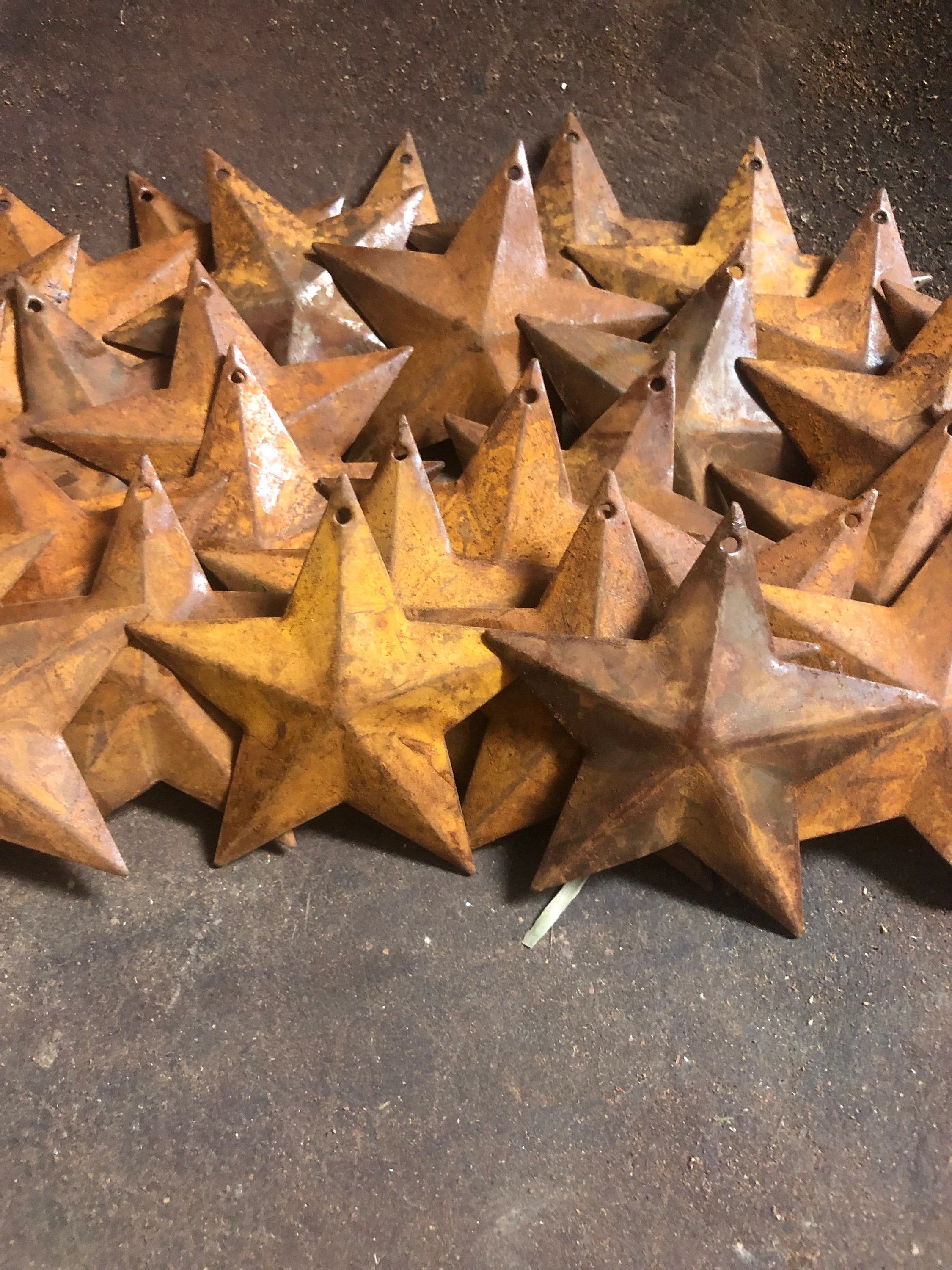 Primitive 2.25 Inch Rusty Stars Set of 50 or 100