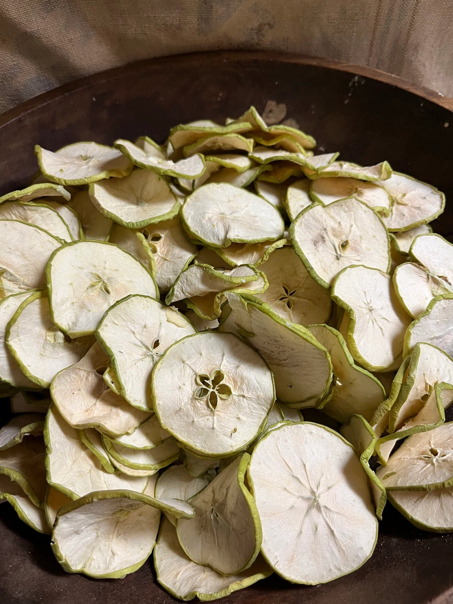 Primitive Dried Green Apple Slices Bowl Fillers Set of 20 or 50