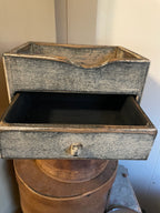 Primitive Wooden One Drawer Cubby 10x8x6 Antique White