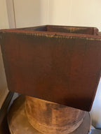 Primitive Wooden One Drawer Cubby 10x8x6 Red Over Black