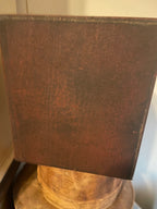 Primitive Wooden Two Drawer Cubby 10x9x8 Red Over Black