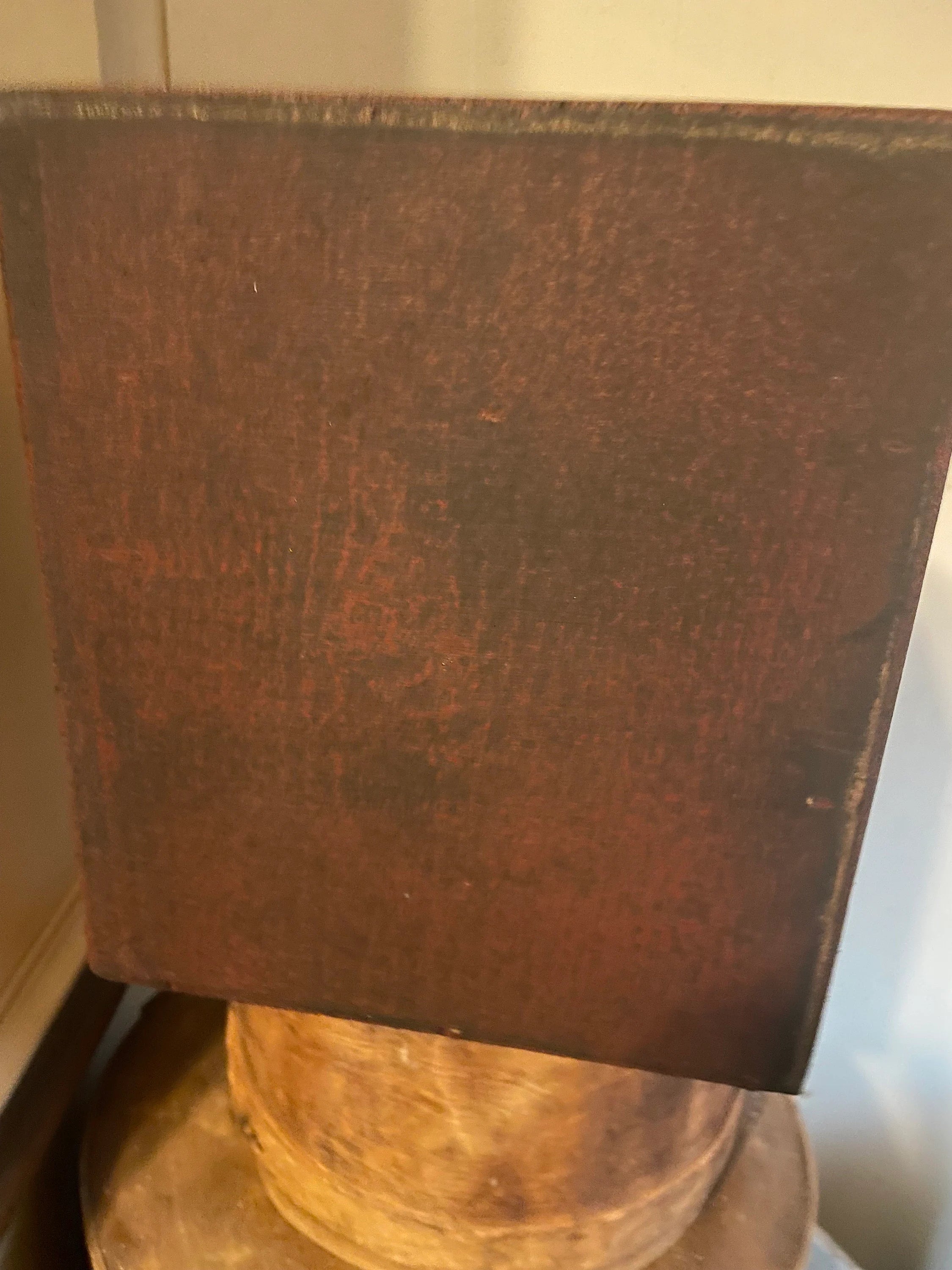 Primitive Wooden Two Drawer Cubby 10x9x8 Red Over Black