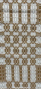 Primitive Coverlet 56 Inch Long Runner Mustard/White