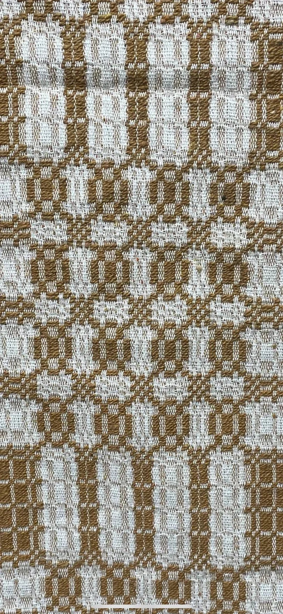 Primitive Coverlet 56 Inch Long Runner Mustard/White