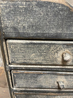 Primitive Wooden Three Drawer Cubby 11x10x8 Antique White