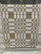 Primitive Coverlet 56 Inch Long Runner Mustard/White