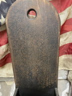 Primitive Wooden Wall/Door Box 24x3x7 Black Over Mustard