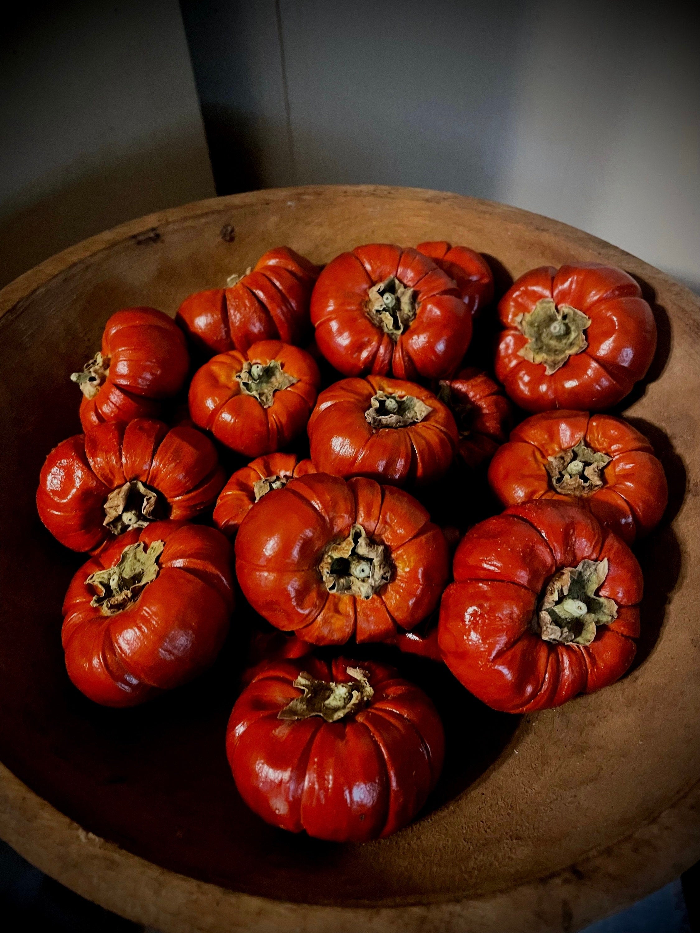 Primitive Dried Mini Pumpkin Peppers Bowl Fillers Set of 10,20 or 30