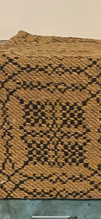 Primitive Coverlet 32 Inch Short Table Runner Mustard/Black