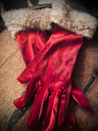 Primitive Christmas Grungy Santa Gloves Shelf Sitter