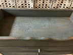 Primitive Wooden Two Drawer Trencher 18x8x8 Country Blue