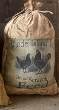 Large Primitive Chicken Pantry Bag Shelf Sitter 12x10
