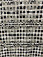 Primitive Coverlet 34 Inch Table Square Black/Tan/White