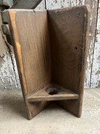 Primitive Corner Sconce With Candle 9x3x4 Brown